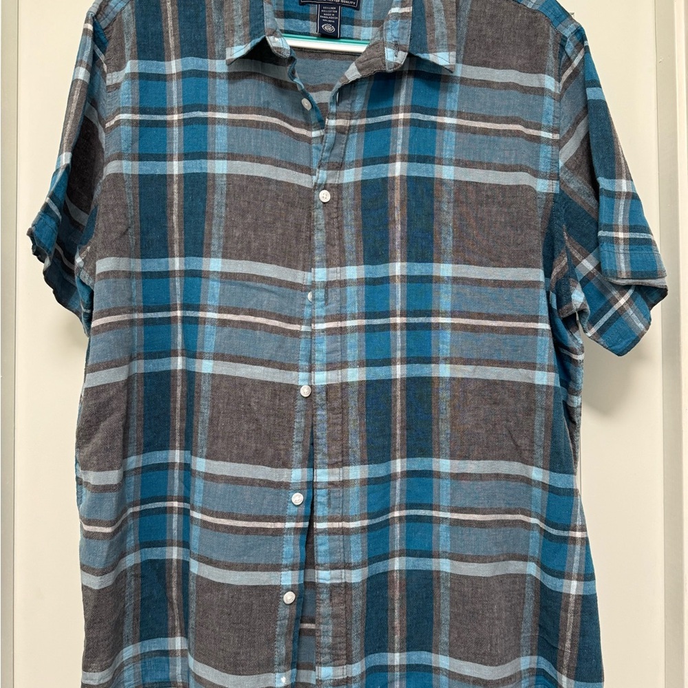 American Rag Blue and Gray Checkered Men's Shirt